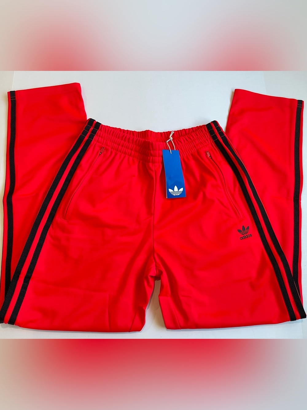 adidas Juniors Firebird Track Pants Lucid Red Black